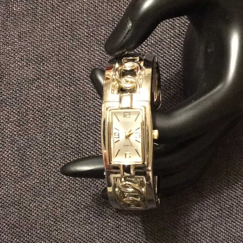 Chain Link Pattern Cuff Watch
